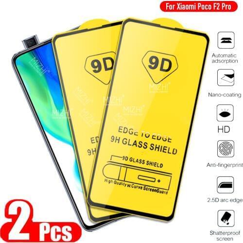 2pcs 9d pempered glass for xiaomi poco f2 pro glass for xiaomi mi poco f2 f 2 pro f2pro pocof2 safety camera protective film