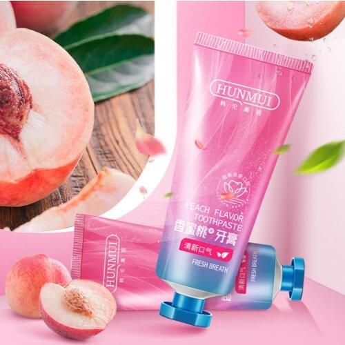 100ML Toothpaste Remove Odor Mild Menthol Peach Flavor Dental Cream for Adults