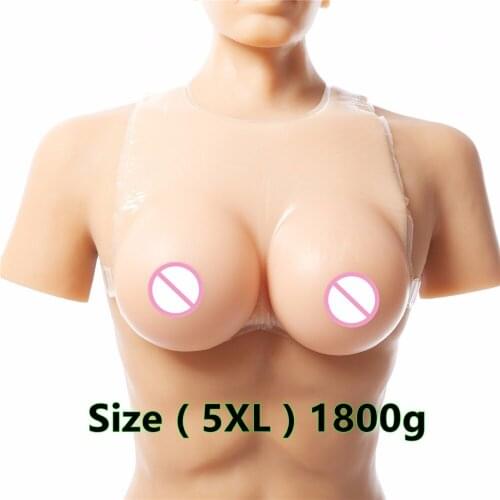 1800g Suntan Color Large Silicone Boobs Strap-on Tits Breast Form Shemale Huge False Breast Silicone False Boob F Cup