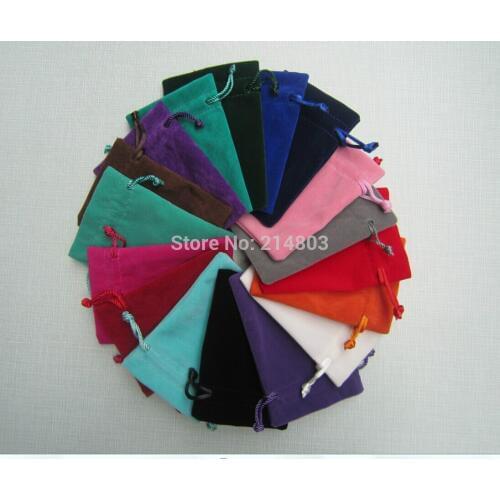 300pcs/lot) size 8x10cm High quality velvet drawstring bag gift pouch custom logo