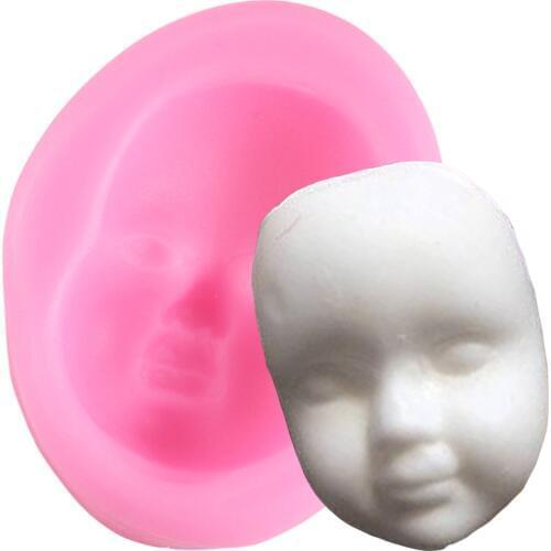 3D Baby Face Silicone Mold Resin Clay Molds Sugarcraft Fondant Mould Cake Decorating Tools Chocolate Candy Gumpaste Mould