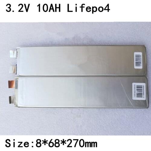 4pcs 4s Lifepo4 10ah Lithium Battery Cell 3.2v Thin Long Length for Diy Pack EV 12.8v Accu Pouch Soft Bag Battery Prismatic Cell