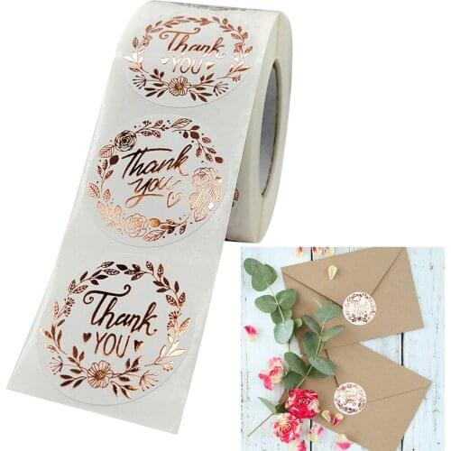 500Pcs Round Thank You Stickers 1/1.5'' Wrapping Seal Labels Scrapbook Mail