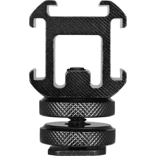 3 Cold Shoe Mount Adapter On-Camera Mount Adapter for Canon Nikon Sony DSLR Camera for LED Video Light Microphone Monitor