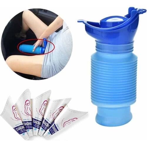 New Design Women Urinal Outdoor Travel Camping Portable Female Urinal Soft Silicone Urination Device Stand Up & Pee