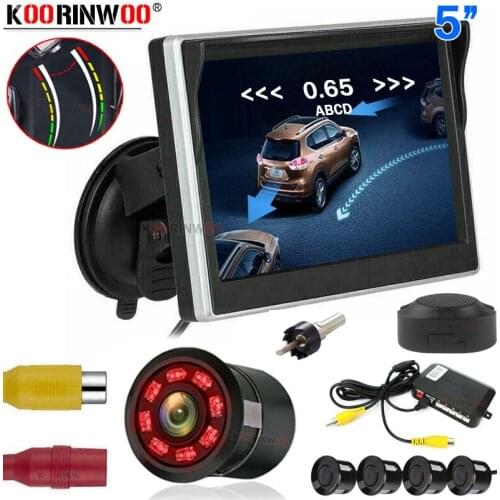 Koorinwoo Car Electronics Parktronic Parking Sensor Intelligent System Dynamic Track Rear view camera With Monitor Car Accossies