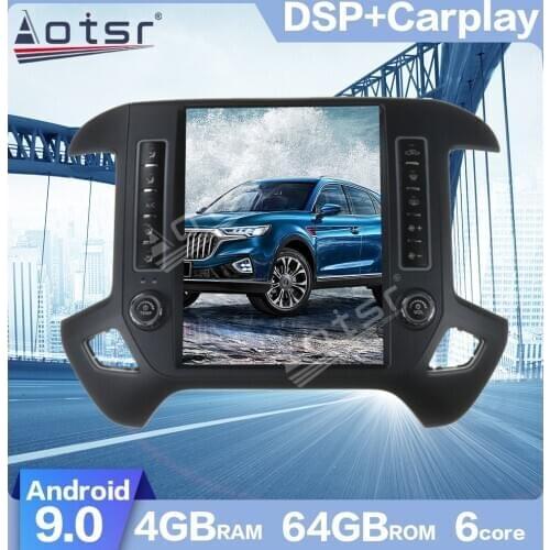 AOTSR For GMC SIERRA 2015-2018 12.1 inch WIFI DSP Android 9.0 Tesla style PX6 Car GPS Navigation Multimedia Player Radio HD