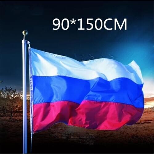 World Cup Russia Cheerleader Flag 90*150CM Euro Russian Classic White Blue Red Stripe Polyster National Flag Banners