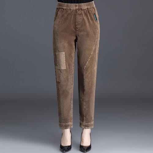 Women Pants Womens Pants Corduroy Womens Pants Wide Elastic High Waist Pants Pantalones De Mujer
