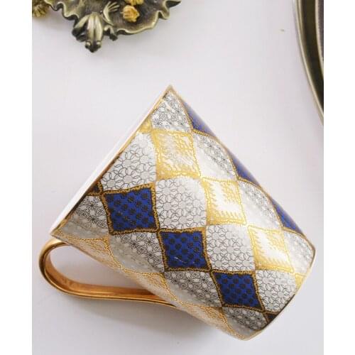 Grade bone porcelain cup paint big glass ceramic cup milk coffee cup breakfast cup cup delicate and easy to clean