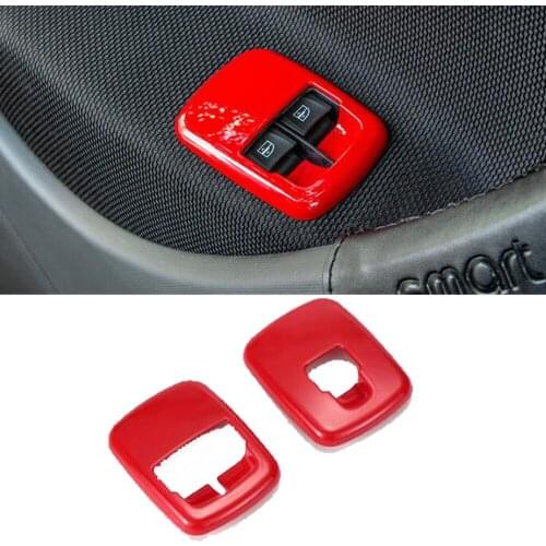 For Benz smart fortwo forfour 2015 2016 2017 2018 car styling seat adjustment knob button switch trim armrest hoods 2pcs
