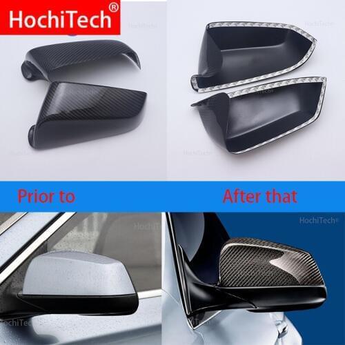 For BMW 5 Series F10 2011 2012 2013 2014 2015 100% Real Carbon Fiber Rear View Mirror Cover Side Mirror Caps car styling