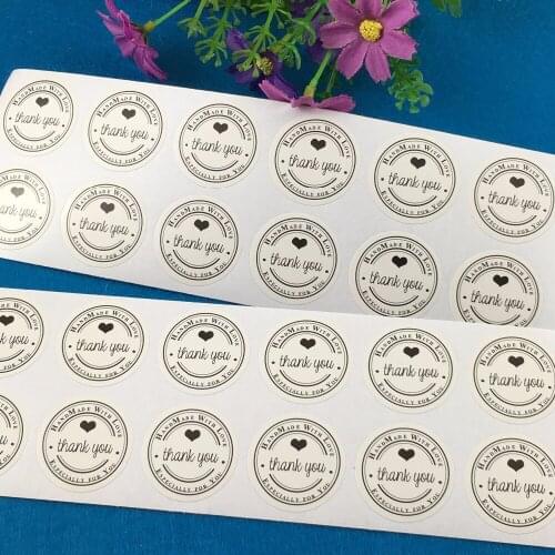 300PCS/Lot 3cm Printed circular"THANK YOU"Sticker Labels paper Adhesive Labels sealing Stickers packaging For Jewelry/Box/gift