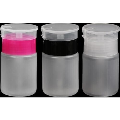 70ml Nail Art Clear Empty Pump Dispenser Cleanser Bottle Manicure Press Bottles