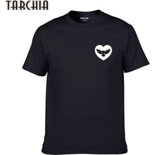 TARCHIA 2021 Tee Boy Brand T-Shirts Shirt Top T Homme Summer Male Plus Short Sleeve T Shirt Men Tee New Cotton Bird Fashion
