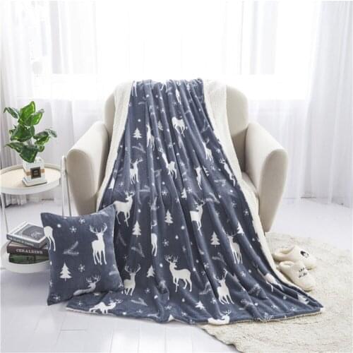 Cashmere Blankets Manta Sofa/Couch Plane Cozy Double Thicken Lightweight Blanket Velvet Travel Plaids TV Throw Christmas Gift