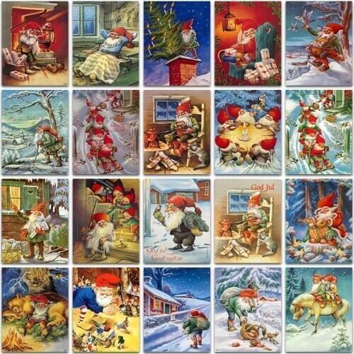 5D DIY Diamond Painting Kit Paint Christmas Cartoon Santa Claus Full Square&Round embroidery mosaic Cross stitch New Year Gift