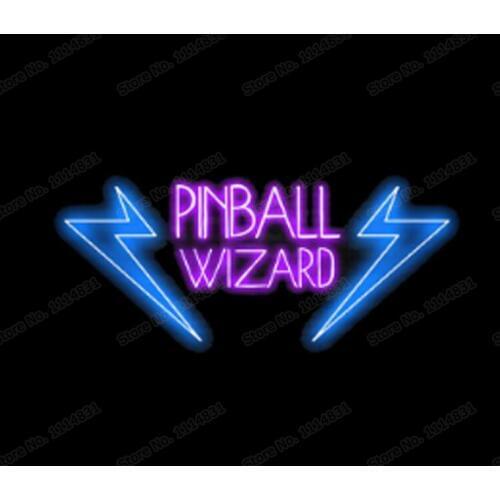 PINBALL WIZARD Flash Neon Sign Handmade Real Glass Bar Club Gameroom Sport Store Advertise Decoration Display Neon Signs 19"X15"