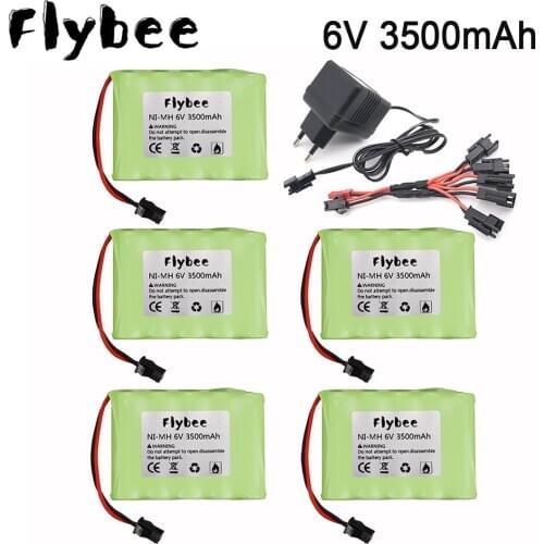 6V AA 3500mah NIMH Battery with EU Charger For Rc toy Car Truck Boat tank Robot Truck Gun parts Electric toy battery spare prats