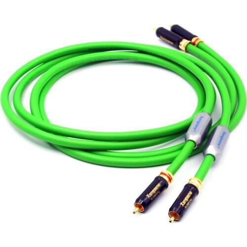 Foil Braid Shielded RCA Cable OCC Silver Plated Copper HiFi Audio Line