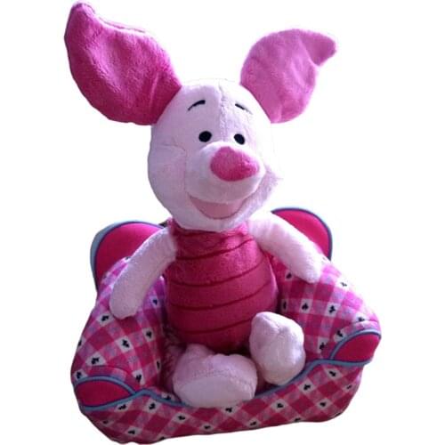 Original Disney Piglet Sitting Sofa Plush Stuffed Toy Dolls 48cm Limited Edition Collection