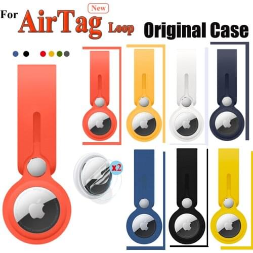 Silicone Case For Apple Airtags Protective Holder Sleeve For Airtag Loop Skin Protective Cover Locator Tracker Keychain Key Ring