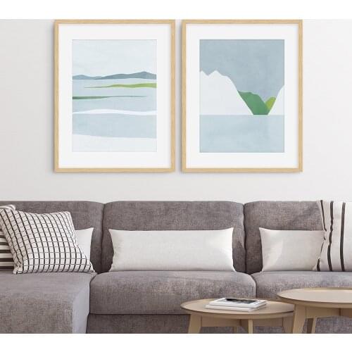 Scandinavian Posters and Prints Modern Abstract Art Canvas Painting Gray Landscape Wall Pictures for Living Room Home Decor
