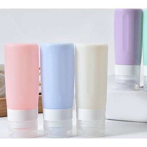 Fan-Shaped Silicone Packaging Bottle Cosmetic Travel Shampoo Lotion Container Soap Dispenser Press bottle Refillable Bottle