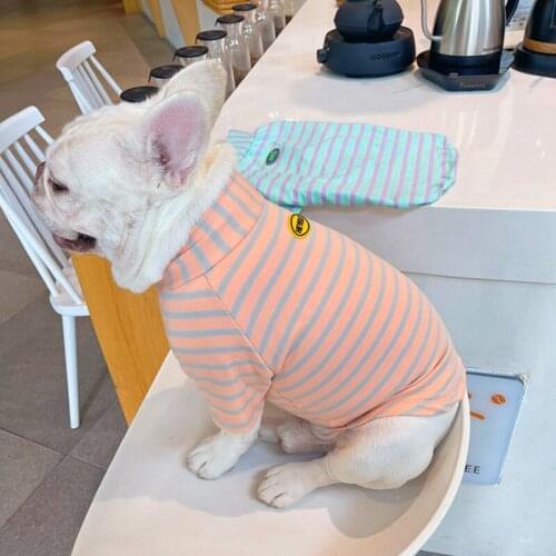 Spring Autumn Dog T-shirt Poodle Bichon Schnauzer west highland white terrier Pug French Bulldog Clothes Shiba Inu Clothing