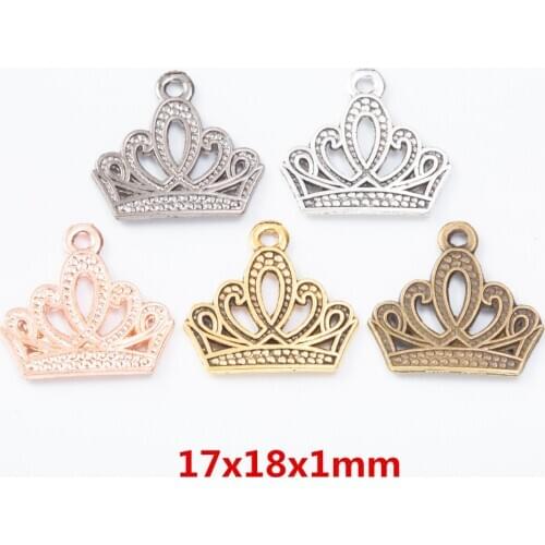 50pcs Vintage Antique Crown zinc alloy charms pendant DIY Bracelet Necklace metal jewelry accessories 7347A