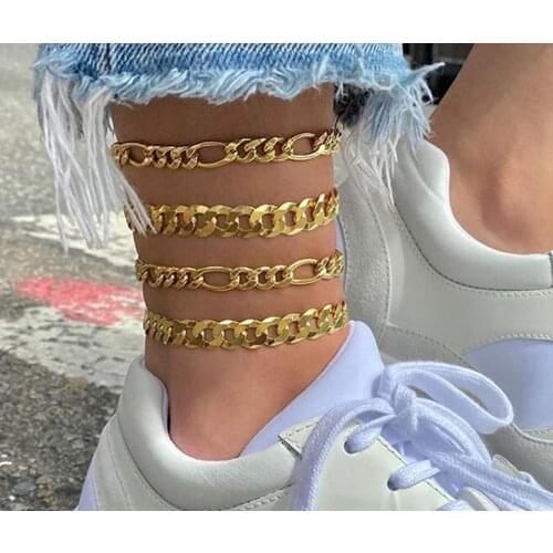 3pcs/set Vintage Anklet Set Fashion Anklets For Women Multilayers Adjustable Anklet Bracelet On Leg Foot Beach Jewelry