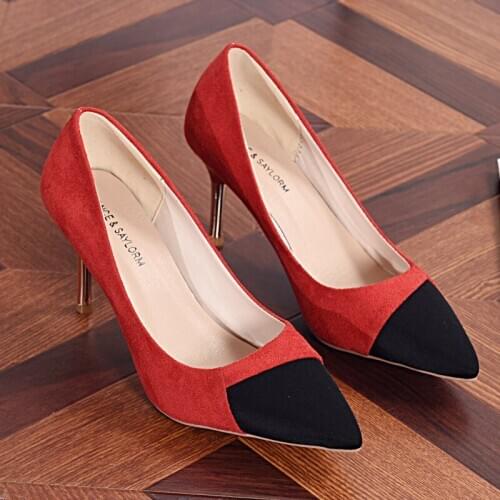 2020 Women spring high heels pearl chain cross strap pointed elegant heels fashion female trend design stilettos zapatos U22-44