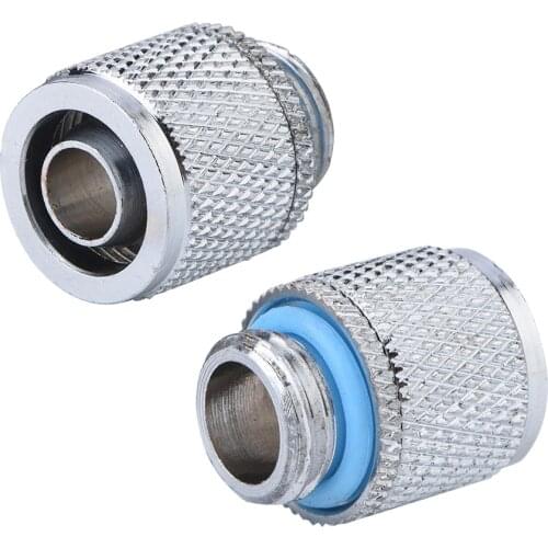 2PCS G1/4 2 Points Hose Quick Twist Connector Soft Tube Compression Fitting Water Cooling Fittings for PC Water Cooling System