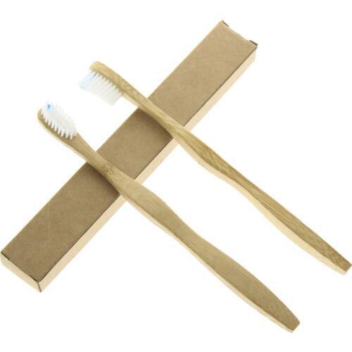 FDA BSCI FSC Certification 2Pcs/Set Bamboo Handle Oral Cleaning Care Tools Travel Portable Adult Women Girls Men Boy Toothbrush