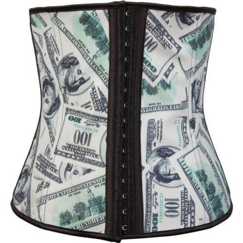 2016 Slimming body shaper waist shaper corset latex corset dollar pattern rubber corsets underwear trainer