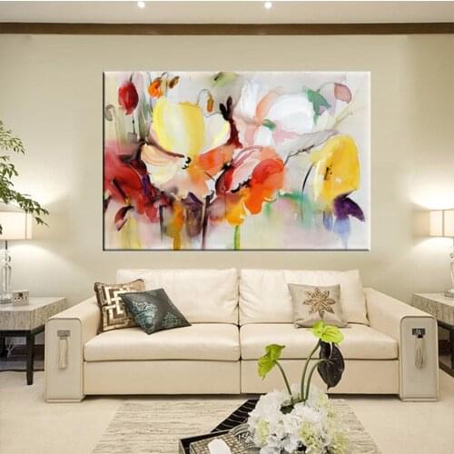 Poppy Flowers Diy diamond embroidery abstract colorful diamond painting full square mosaic 5d picture crystal cross stitch P174