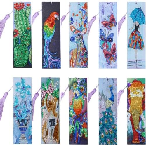 Diamond Art Bookmarks Diamond Painting Bookmark Kits Cross Stitch Embroidery Special Shaped Drill Adults DIY Art Craft Home New