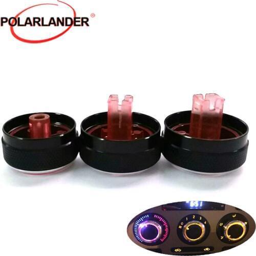 Air Conditioning Aluminum AC Knob Heat Control Button 3pcs/set For Hyundai Elantra/Verna Accessories Car Accessories Car Styling