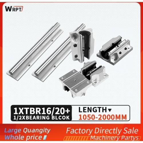 Free shipping 1 TBR16/16LUU/ TBR20/20LUU or 2 TBR16/16LUU/TBR20/20LUU-1050mm-2000mm linear guide CNC router for 3D printer parts