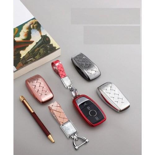 Car Remote Key Case Shell For Mercedes Benz E Class E200 E260 E300 E320 New A200L C260L W213 2018 Soft Protection Key Cover Bag