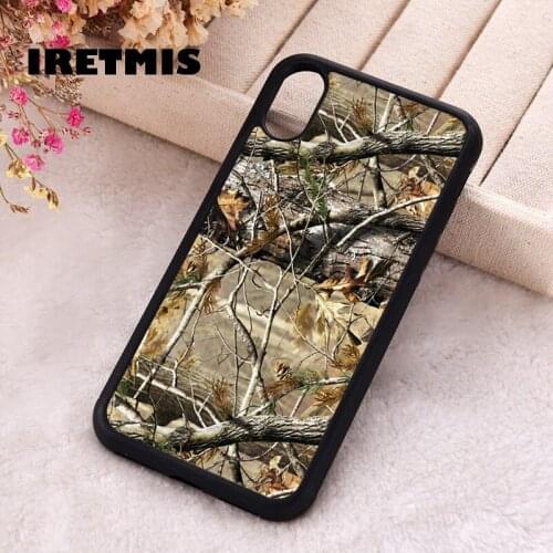 Iretmis 5 5S SE 2020 phone cover cases for iphone 6 6S 7 8 Plus X Xs Max XR 11 12 MINI Pro Soft Silicone TPU Real Tree Camo