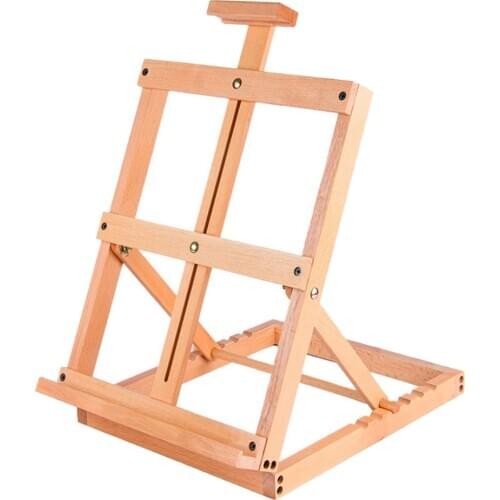 23" Height Wooden Tabletop Display Stand H-Frame Artist Easel Beechwood Painting Party Table Desktop Easel Stand