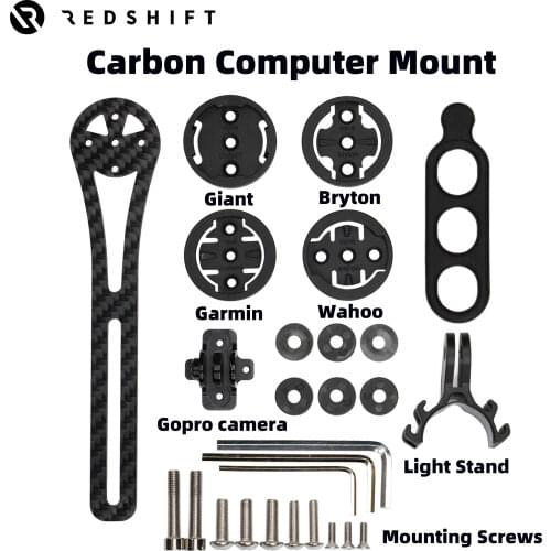 Bicycle Computer Mount Full Carbon 3K Road MTB Bike handlebar Mount holder support for Garmin Cateye Bryton iGpsport Blackbird