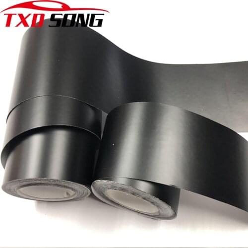 10cm Width Premium quality Matte Black Air-Release Vinyl Wrap Roll Glossy Car Body Sticker Wrapping Foil Car Styling