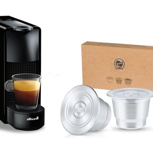 ICafilas For Nespresso Refillable Capsule Reusable Coffee Filter Dripper Steel Cafeteira Capsulas De Cafe Recargables
