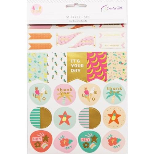 Creative Path Paper Stickers Embellishments Foil Design Scrapbooking Cardmaking Journaling Self Adhesive Crafts Pack Decoration