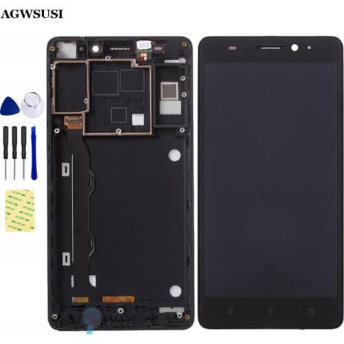 For Lenovo K3 Note K50-T5 K50-t3s K50-T Touch Screen Digitizer Sensor + LCD Display Monitor Panel Assembly with Frame