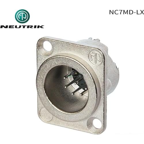 Swiss NEUTRIK NC7MD-LX silver-plated seven-core cannon male seat XLR seven-core cannon base