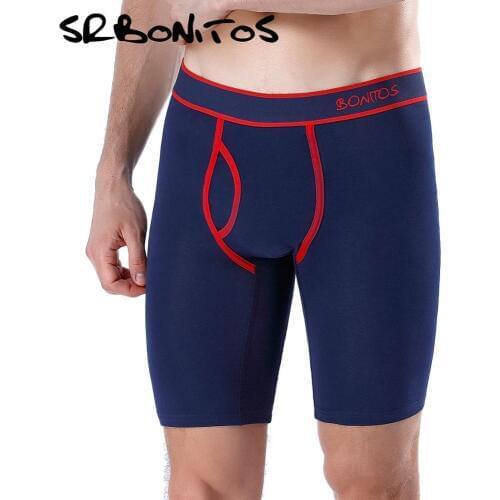 SRBONITOS Long Boxer For Men Underwear High Quality Coton Mens Panties Man Underpants Boxershorts Shorts Calvin Calecon Sexy