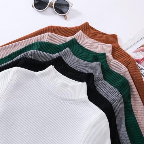 Thin Cashmere sweater womens high collar women winter knitted cashmere sweater for women warm sweaters Women short